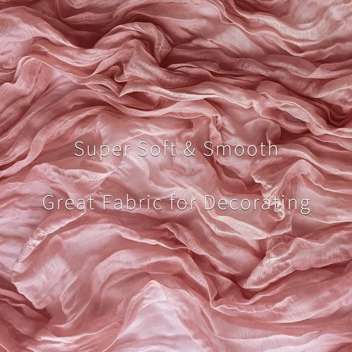 eQFeast 6 Pieces Cheesecloth Table Runners 10 Ft Dusty Rose Table Runner Gauze for Boho Rustic Wedding Centerpieces, Baby Shower Decorations Tea Party Mother’s Day Dinner Dusty Pink