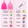 SHORDY Menstrual Cups Set of 2(Small+Large) with Box Soft Menstrual Cup & Flexible Period Cups for Women Upto 12 Hours Eco-Friendly & Safer Tampons Discs Pads Alternative Copa Menstrual (Pink)