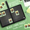 Colorful PU Leather Trading Card Binder, Baseball Card Binder, 9 Pockets Football Card Book Holder, Card Holder with Strap, Binder for Collectible Cards Storage