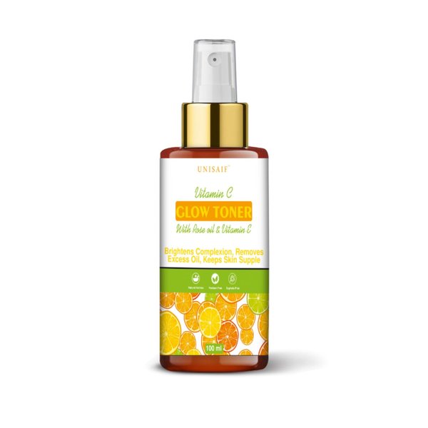 Unisaif Vitamin C Toner for Face – Vitamin C Glow Sensitive Skin Toner | Facial Toner for Brighter Smoother Skin | Face Toner for Women & Men (3.38Fl oz 100 ml)