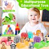 Learning Toys for 1,2,3 Year Old, 20 Pcs Safari Animals Toy, Counting Skill, Color Matching, Fine Motor Game, Christmas Birthday Easter Educational Gift for Baby Toddler Boys Girls Age 12-18 Months