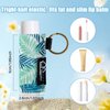 WK IEASON 8PCS Lip Balm Holder Keychain Bulk Chapstick Holder Key chain Lip Gloss Sleeve Holder -Elastic Holder Sleeve for Fat and Slim Lip Balms&Gloss and Lip Sticker(8pcs Floral C)