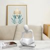 AMAHPSPE Thinker Statue Reading Women Figurine Abstract Art Sculpture Home Decor Modern White Decor Accents White Thinker Figurines for Living Room Shelves Bookshelf Office Shelf Desktop Decor