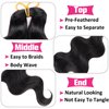 Unionbeauty 24 Inch 3 Pack Body Wave Braiding Hair Black Pre-Feathered Braiding Hair French Curl Crochet Braids Body Wave Crochet Hair for Boho Box Braids Synthetic Hair Extension Crochet Braids (1B#)