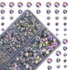 4000pcs Hot Fix Round Crystals Gems Glass Stones Hotfix Flat Back Rhinestones (Crystal AB)