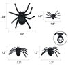 kockuu 46pcs Realistic Plastic Spider Toys Fake Spider Prank Prop Joke Spiders and Spider Rings for Halloween Party Decorations Gift Party Favors Trick Toys Kids Toddlers April Fool's Day Prank Gifts