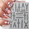 4Sheets 5D Embossed Belt Nail Design Nail Stickers For Nail Art,Punk Nail Decor Belt Nail Art Stickers Y2K Relief Belt Nail Decals Cool Nail Sticker Nail Decorations Nail Art Supplies Nail Accessories