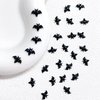30Pcs Halloween Nail Charms 3D Resin Nail Art Charms Black Bat Nail Gems with Rhinestones Black Halloween Nail Charms for Acrylic Nails Supplies for DIY Manicure Nail Art Decorations