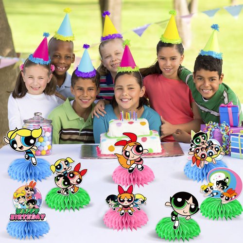 8Pcs Movie Girls Birthday Decorations Honeycomb Centerpieces, 3D NO-DIY Movie Girls Birthday Party Decorations Centerpiece, Movie Girls Party Decorations for Table Decorations Party