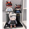niannyyhouse 15cm 20cm Plush Doll Clothes Cool Set Denim Hoodie Pants Headwear Glasses Shoes Soft Stuffed Plush Toy Dress Up (Grey, 15cm)