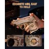 Wowood 3D Wooden Puzzles, Rubber Band Gun LQ502, Mini Gun Model Craft Kit, Mechanical Model Puzzle, Unique Gift for Adult/Teen