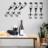 Mocoum 6 Pack Wall Mounted Wine Racks - Red Wine Bottle Display Holder with Screws, Metal Hanging Wine Rack Organizer for Beverages/Liquor Bottles Storage (6 Pack, Downwards-Style 2)