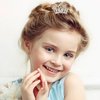 Honbay 4PCS Mini Crystal Rhinestone Crown Hair Comb Princess Tiara Comb, 1.7x1.5x0.9inch