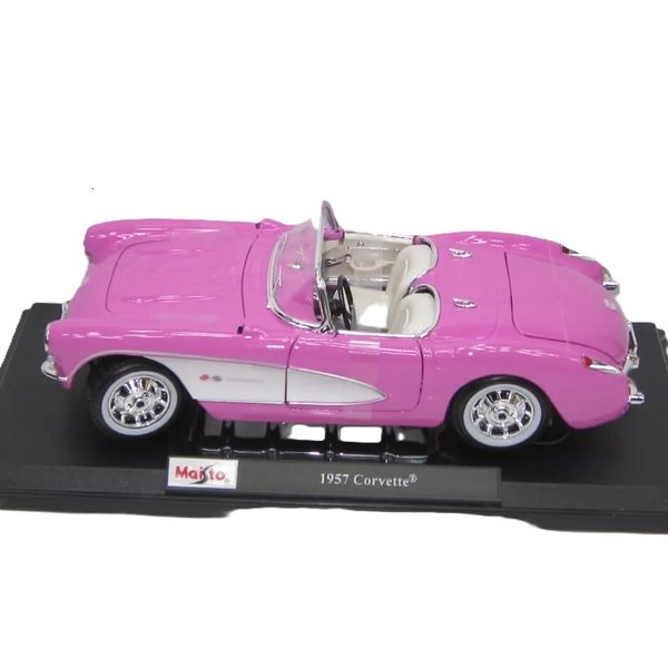 koenig-tom Maisto 1957 Chevrolet Corvette 1/18 Special Edition DieCast Model Car Pink