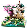 COZYMASS Architecture River Windmill Building Model Kit Micro Block Set Mini Blocks 600+ PCS with 2 Figure