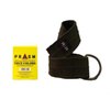 PRASM Unisex D-Ring Canvas Belt - Dark Brown - L