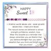 MollyQueen 18th birthday Natural Stone Beads Bracelet for Women 18th birthday decorations Sweet Eighteen Party Favors (Sweet 18 Bracelet)