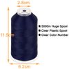 New brothread - Single Huge Spool 5000M Each Polyester Embroidery Machine Thread 40WT for Commercial and Domestic Machines - Navy Blue (Janome Color)