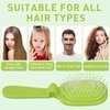 Wet &Dry Brush Detangling Brush, toddler hair brush for All Hair Types, Great for Boys and Girls, Green