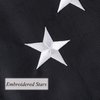 Thin Blue Line Flag-3x5 ft with Embroidered Stars, Sewn Stripes, Brass Grommets, UV Protection, 300D Nylon Black White and Blue American Police Flag