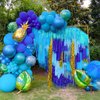 PartyWoo Crepe Paper Streamers 6 Rolls 492ft, Pack of Royal Blue Streamers Party Decorations, Crepe Paper for Birthday Decorations, Party Decorations, Baby Shower Decorations (1.8 in x 82 Ft/Roll)