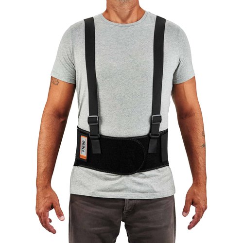 Ergodyne - 11107 ProFlex 1600 Back Support Brace, 9" Extended Support, High Cut Front For Mobility Black