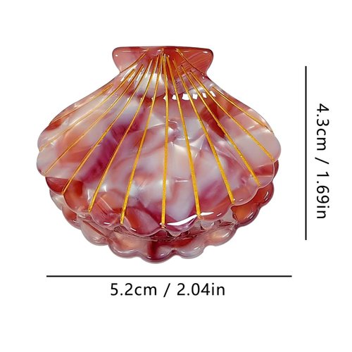 Colorful Shell Acetate Hair Clip,Acetate Hair Clips,Small Hair Clips for Women,Amber