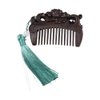 Hair Comb 2PCS Vintage Woodcarving Flowers Birds Comb Elegant Natural Wood Small Comb Easy To Carry Anti-static Head Massage Hair Comb Brush for Travel