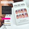Flower Press on Nail Short Sqaure Fake Nail Blue Flower Deisgn for Acrylic Nail Spring Summer Full Cover Flase Nail Short Sticker on Nail with Glue for Women Girls Nail Art Decoration Supplies -24pcs Press on Nail