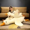 LOWEMN Giant Goose Stuffed Animal 20 in-Very Fat Duck Plush Pillow Hugging Comfy,Cute Huge Swan Plushies Gifts for Girls Kids Birthday Valentine's Day (20 in, White)