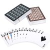 Teskyer 2 Decks of Waterproof Plastic Playing Cards with Different Back Patterns, Regular Print Poker Cards with Matte Finished Surface