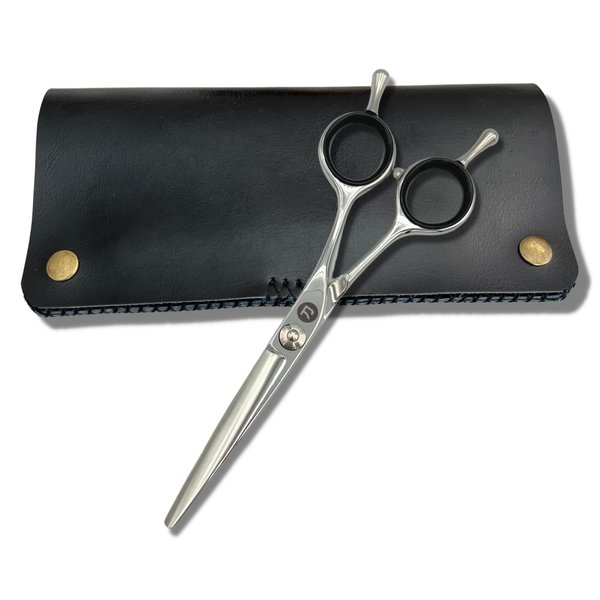 Saki Shears Odachi 5.5" Hair Cutting Scissors/Shears - Straight Handles - Dual Tangs - Zero Offset - Lightweight Hair Scissors for Professionals - Japanese 440C Steel - For Barbers and Hairdressers