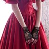 obmwang 2 Pairs Women's Lace Gloves Fingerless Floral Gloves Bridal Prom Gloves for Wedding Party Costume Accessories