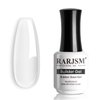 RARJSM Gel Nail Polish Clear Transparent Builder Gel for Nails Rubber Base Gel Hard Gel Nail Polish Sheer Brush on Extend Gel in a Bottle Soak Off UV LED Curing Requires 15ml Salon Home DIY Use