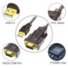 USB to RS232 Adapter with FTDI Chipset: 6ft USB 2.0 Male to RS232 Female DB9 Serial Converter Cable for Cashier Register, Modem, Scanner, Digital Cameras, CNC 6 Feet