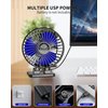 Desk Fan, USB Fan for Desk, Mini Desk Fan, 3 Speed Rotation Strong Wind, Protable Small Desktop Cooling Fan, Quite Mini Personal Fan for Home Office Table Bedroom Travel Curise(Black Blue)