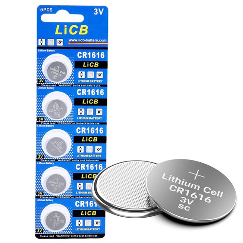 LiCB CR1616 Battery,Long-Lasting & High Capacity CR1616 Lithium Batteries,3 Volt Coin & Button Cell (5-Pack)