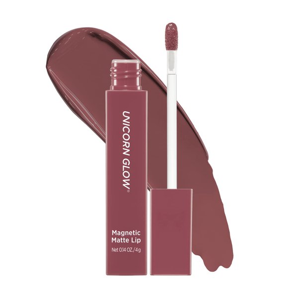 UNICORN GLOW Magnetic Matte Lip [05 Notebook], Matte Lip Stain Lip Tint Matte finish Cruelty Free Vegan Made in Korea 0.14 oz. / 4 g