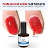 LOUINSTIC Gel Nail Polish Remover - Gel Polish Remover Kit with Cuticle Oil & Latex Tape & Colored Peel Off Manicure Tools, Gel Remover for Nails 2-5 Minutes, No Soaking,Wrapping