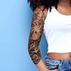 Tatodays 2 x Temporary tattoo full arm caribbean pirate kraken stick on body art transfer for women and men cosplay halloween adult temp tattoo for arms fancy dress