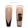 RikView Press on Nails Long Acrylic Nails Coffin Fake Nails Black Nails with Dragon Design