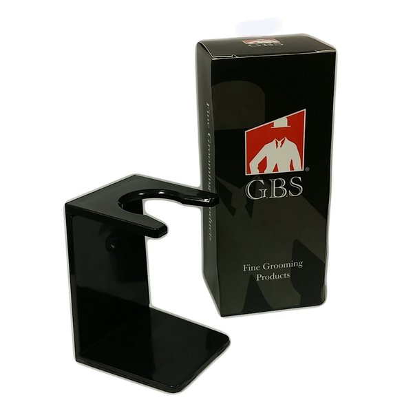 G.B.S Black Acrylic Shaving Brush Drip Stand Compatible with Brushes 19 mm Knot to 26, Black