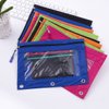 DoDoMagxanadu Binder Pencil Pouch with Zipper Pulls, Pencil Case with Rivet Enforced 3 Ring, 10 Pack 5 Colors