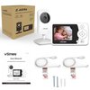 VTimes Video Baby Monitor with Camera and Audio No WiFi 2.4" Screen, Portable Baby Camera, Baby Camera Monitor Night Vision, 1000ft Range, 2X Zoom, Ideal for Baby Elderly Pet (NO Charging Plug)