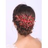 Aimimier Bridal Hair Comb Red Crystal Wedding Comb Ruby Crown with Marquise Wedding Headpiece Bridesmaid Hair Accessories for Women and Girls