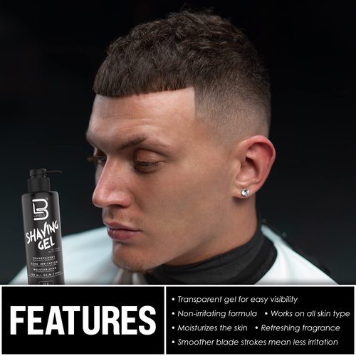 L3 Shaving Gel - Straight Razor Shave Gel - Non-Irritating - Refreshing Smell L3 - No Hot Towel Necessary - Level Three Razor Gel (Ice)