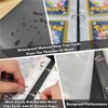 Trading Card Binder 4 Pocket,400 Pockets Card Binder for Pokemon Cards with Zipper,50 Sleeves Card Holder Compatible with Standard Card,Sport Card,Game Card-Gift for Boy and Girl(4-Pockets, Black)