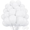 Moukiween White Balloons 12 inch -70 pcs Matte White balloons Pearl White Balloons for Wedding Engagement Bridal Shower Birthday Party Decorations