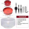 6 1/8 inch & 4 1/8 inch Hole Saw for Recessed Light,105mm & 155mm Handy Hole Saw Kit Set(6 1/8 & 4 1/8 inch), red