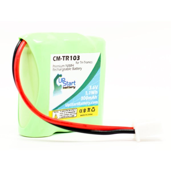 Replacement for Tri-Tronics 1107000 Battery - Compatible with Tri-Tronics CM-TR103 Dog Training Collar Battery (300mAh 3.6V NI-MH)